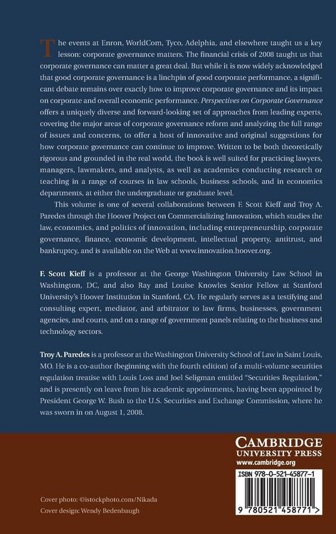 Produktbild: Perspectives on Corporate Governance
