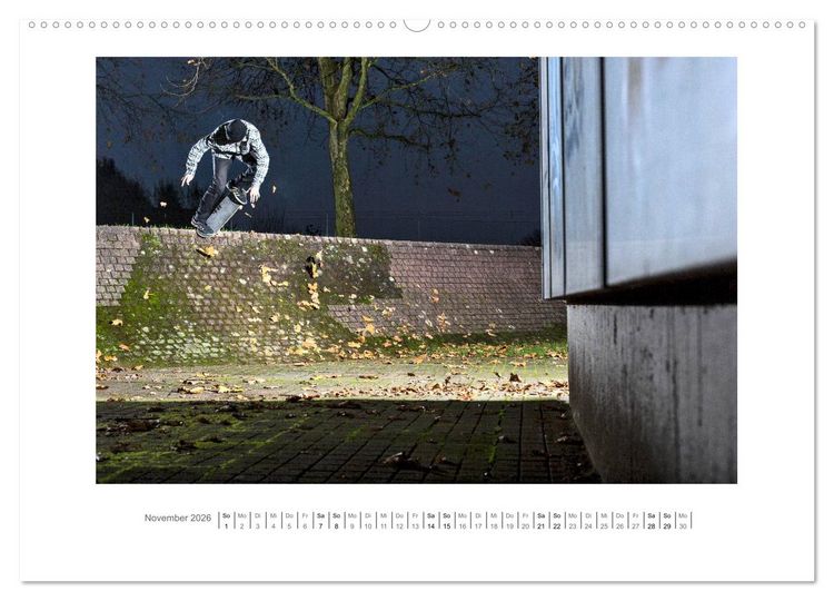 Produktbild: woodtimesalwaysgoodtimes - skateboard fotografie von tim korbmacher (Wandkalender 2026 DIN A2 quer), CALVENDO Monatskalender
