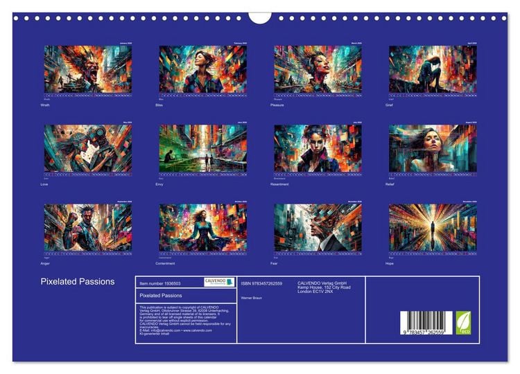 Produktbild: Pixelated Passions (Wall Calendar 2026 DIN A3 landscape), CALVENDO 12 Month Wall Calendar
