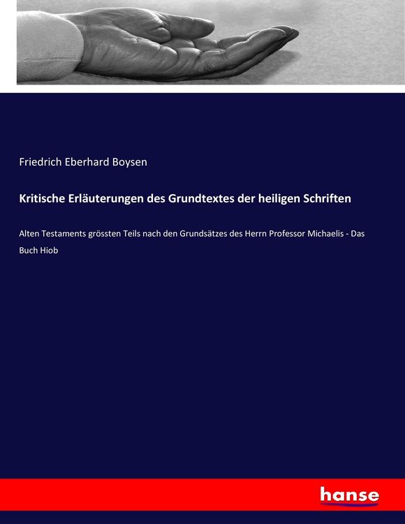 Produktbild: Kritische Erl&auml;uterungen des Grundtextes der heiligen Schriften
