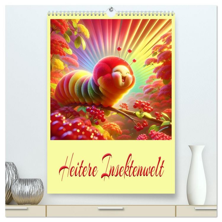 Produktbild: Heitere Insektenwelt (hochwertiger Premium Wandkalender 2026 DIN A2 hoch), Kunstdruck in Hochglanz