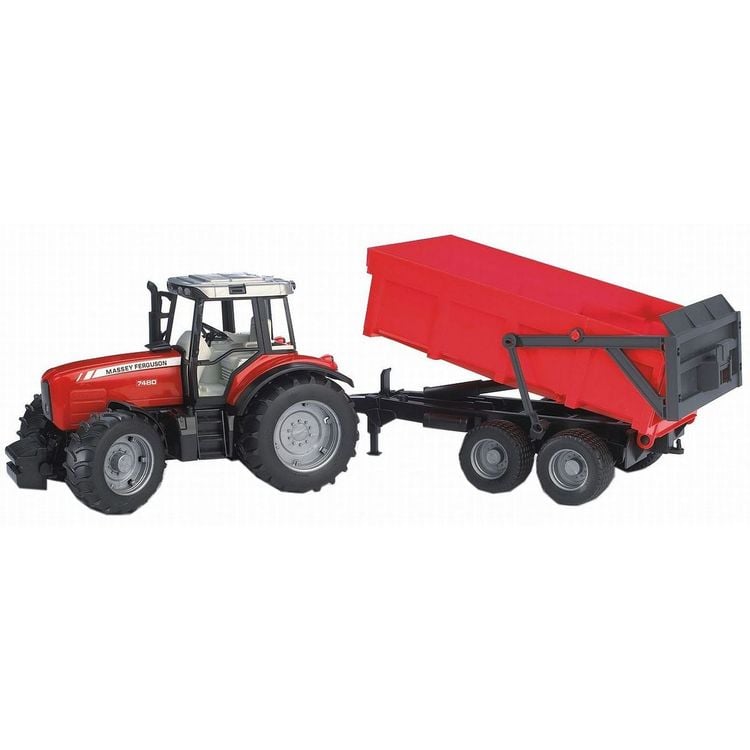 Produktbild: BRUDER - Massey Ferguson 7480 mit Wannenkippanh&auml;nger