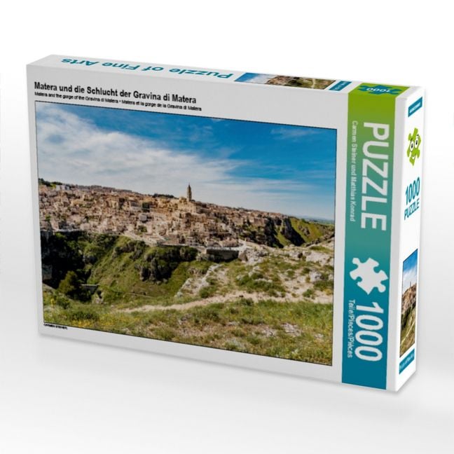 Produktbild: CALVENDO Puzzle Matera und die Schlucht der Gravina di Matera | 1000 Teile Lege-Gr&ouml;&szlig;e 64x48cm Foto-Puzzle f&uuml;r gl&uuml;ckliche Stunden