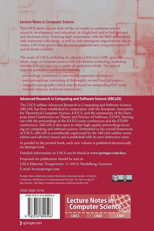 Produktbild: Tools and Algorithms for the Construction and Analysis of Systems