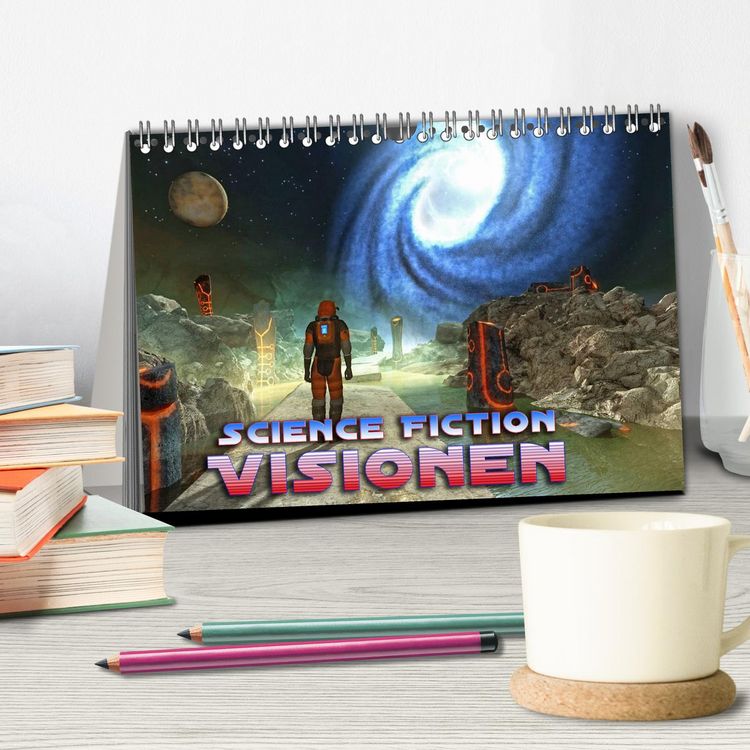 Produktbild: Science Fiction Visionen (Tischkalender 2026 DIN A5 quer), CALVENDO Monatskalender