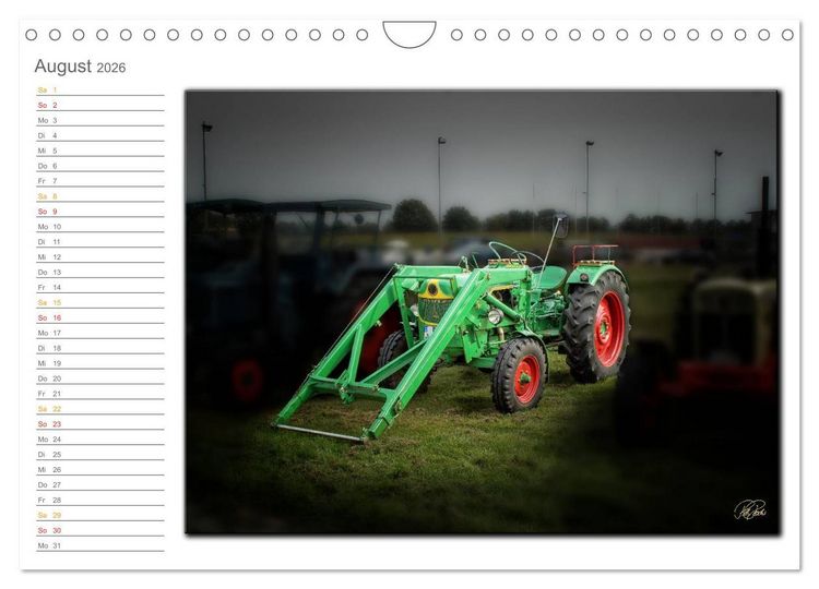 Produktbild: Oldtimer - geliebte Trecker (Wandkalender 2026 DIN A4 quer), CALVENDO Monatskalender