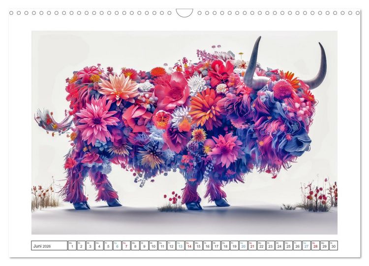 Produktbild: Modern Art Animals (Wandkalender 2026 DIN A3 quer), CALVENDO Monatskalender