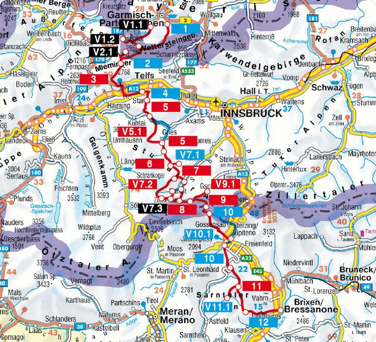 Produktbild: ROTHER Wanderf&uuml;hrer Alpen&uuml;berquerung Garmisch &ndash; Brixen