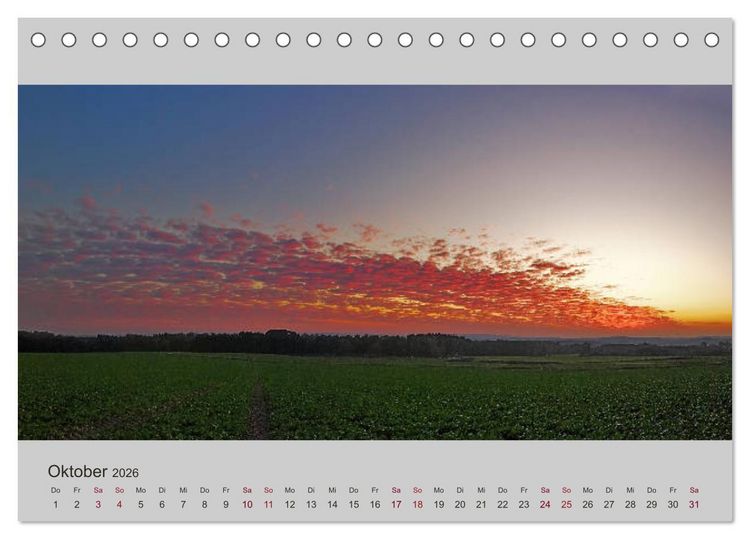 Produktbild: Wetter - Licht - Landschaften (Tischkalender 2026 DIN A5 quer), CALVENDO Monatskalender