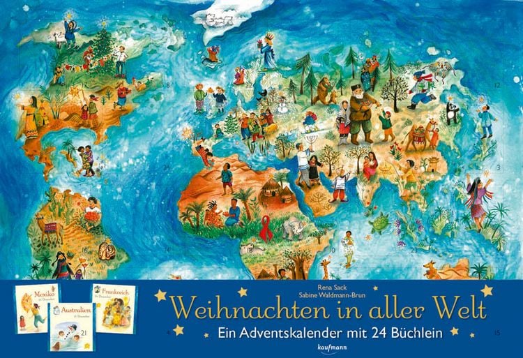 Produktbild: Weihnachten in aller Welt - Ein Adventskalender mit 24 B&uuml;chern