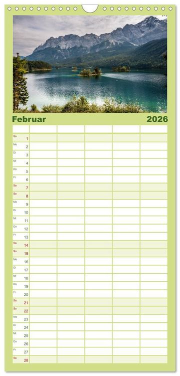 Produktbild: Familienplaner 2026 - Traumlandschaft Werdenfelser Land - Teil I mit 5 Spalten (Wandkalender, 21 x 45 cm) CALVENDO