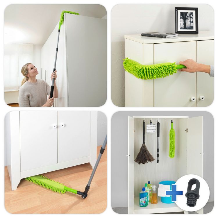 Produktbild: Teleskop-Staubschwert mit Knickgelenk, magnetisch anziehender Staubwischer