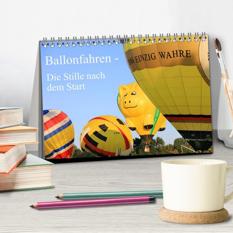Produktbild: Ballonfahren - Die Stille nach dem Start (Tischkalender 2026 DIN A5 quer), CALVENDO Monatskalender