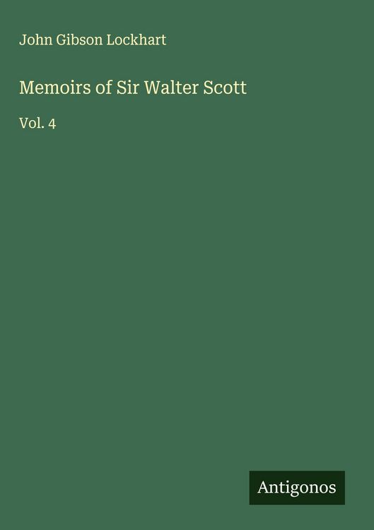 Produktbild: Memoirs of Sir Walter Scott