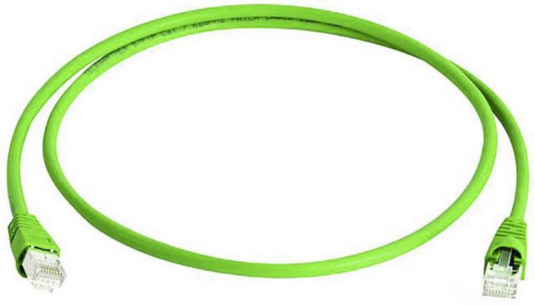 Produktbild: Teleg&auml;rtner 100009118 RJ45 Patchkabel CAT 6a S/FTP 15.00m Gr&uuml;n Flammwidrig, mit Rastnasenschutz, Paarschirm, doppelt geschirmt