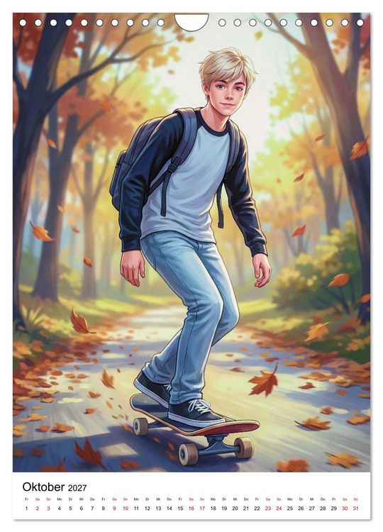 Produktbild: Level Up - Skate Vibes (Wandkalender 2027 DIN A4 hoch), CALVENDO Monatskalender