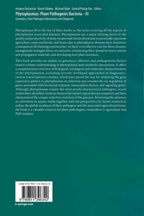 Produktbild: Phytoplasmas: Plant Pathogenic Bacteria - III