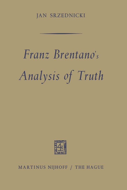 Produktbild: Franz Brentano's Analysis of Truth