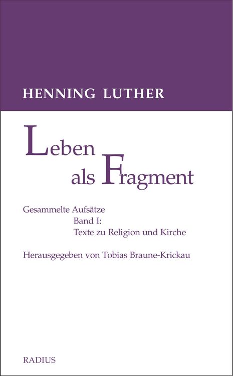 Produktbild: Leben als Fragment, Band 1