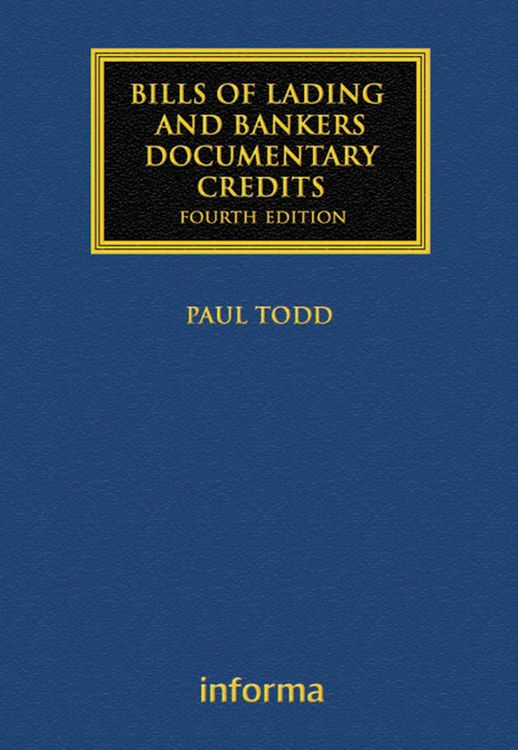 Produktbild: Bills of Lading and Bankers' Documentary Credits