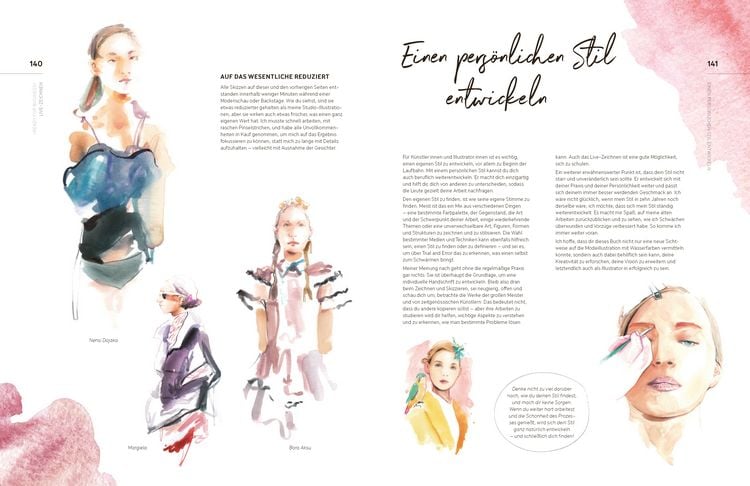 Produktbild: Watercolor Fashion Illustration. Schritt f&uuml;r Schritt zur perfekten Modeillustrationen mit Wasserfarben.