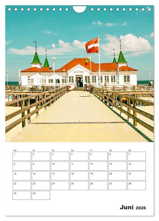 Produktbild: Usedom - Terminplaner (Wandkalender 2026 DIN A4 hoch), CALVENDO Monatskalender