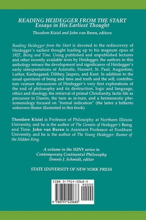 Produktbild: Reading Heidegger from the Start