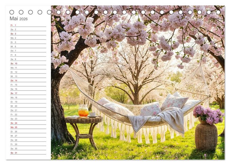 Produktbild: Zuhause im Augenblick - Lieblingspl&auml;tze zum Innehalten (Tischkalender 2026 DIN A5 quer), CALVENDO Monatskalender