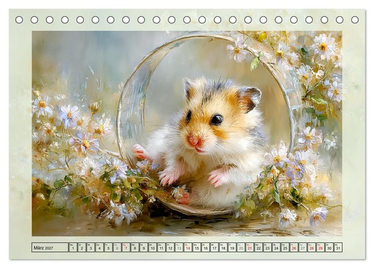Produktbild: Hamster. Niedliche Nager im Garten (Tischkalender 2027 DIN A5 quer), CALVENDO Monatskalender