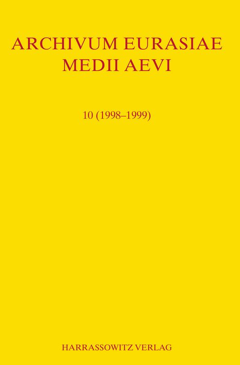 Produktbild: Archivum Eurasiae Medii Aevi 10 (1998-1999)