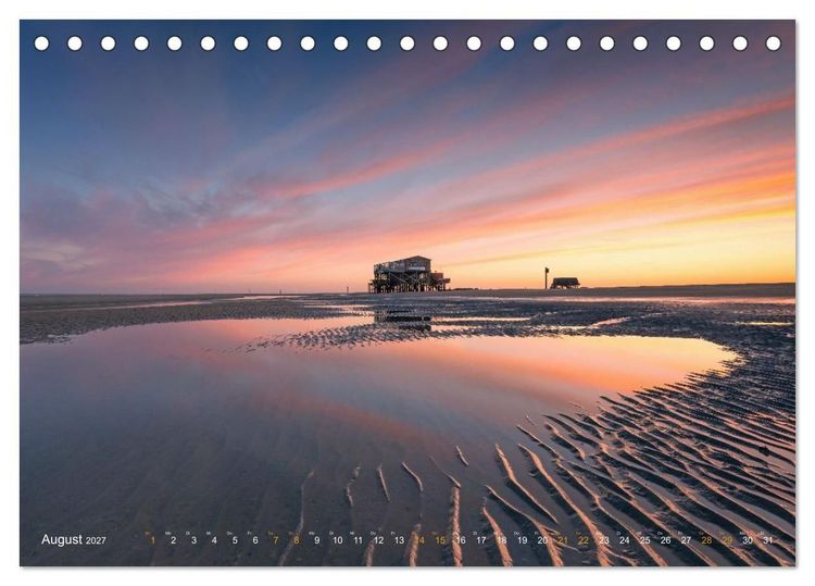 Produktbild: Nordseeurlaub in St. Peter-Ording (Tischkalender 2027 DIN A5 quer), CALVENDO Monatskalender