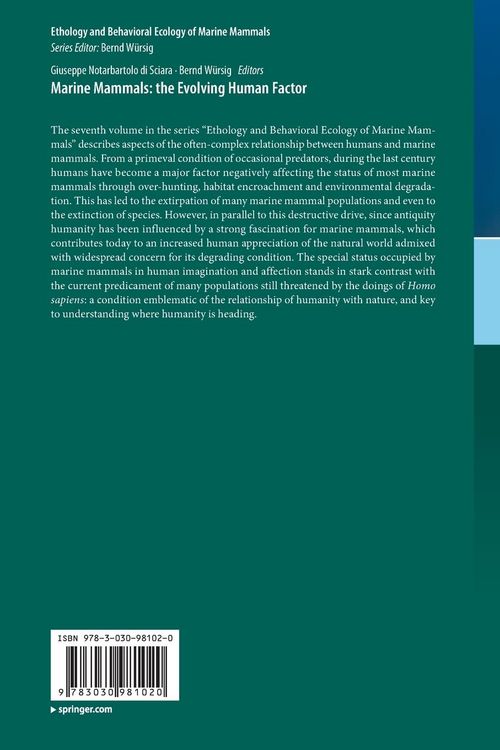 Produktbild: Marine Mammals: the Evolving Human Factor
