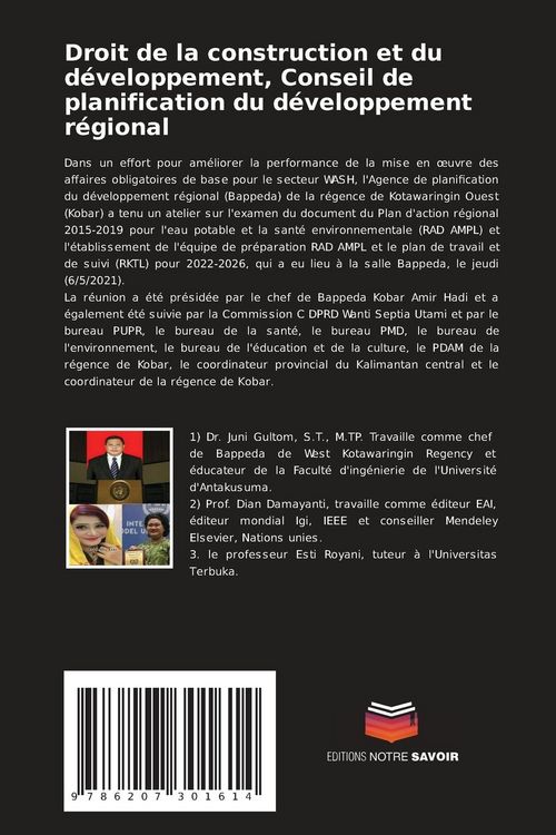 Produktbild: Droit de la construction et du d&eacute;veloppement, Conseil de planification du d&eacute;veloppement r&eacute;gional
