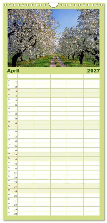Produktbild: Familienplaner 2027 - Wundersch&ouml;nes "Altes Land" mit 5 Spalten (Wandkalender, 21 x 45 cm) CALVENDO