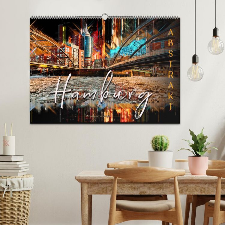 Produktbild: Hamburg abstrakt (Wandkalender 2026 DIN A2 quer), CALVENDO Monatskalender