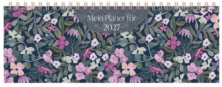Produktbild: Tischquerkalender Purpur-Bl&uuml;ten 2027