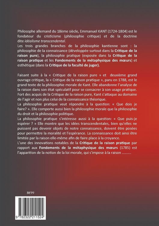 Produktbild: Critique de la raison pratique
