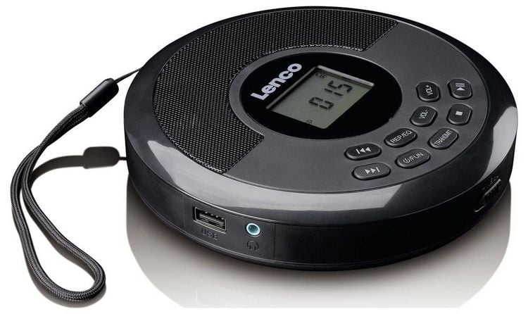 Produktbild: Lenco CD-340BK Tragbarer CD-Player CD, CD-R, CD-RW, MP3, CD, CD-R, CD-RW, MP3 Schwarz