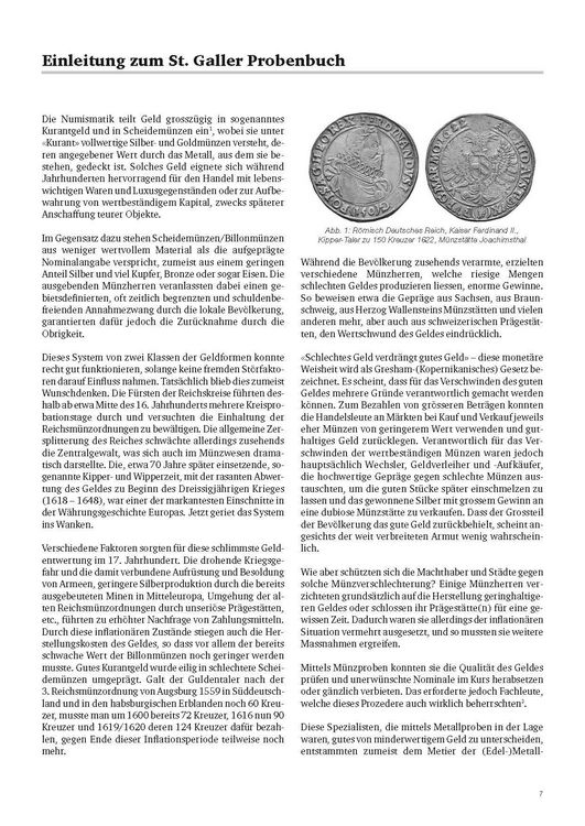 Produktbild: Das Sankt Galler Probenbuch. Aufzeichnungen von M&uuml;nzproben der Stadt St. Gallen von 1617 bis 1695, 1. Auflage 2024