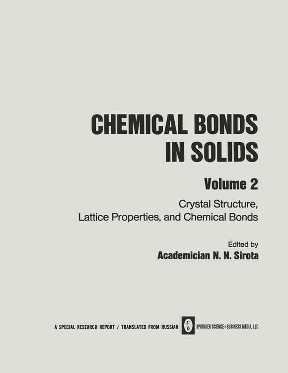 Produktbild: Chemical Bonds in Solids