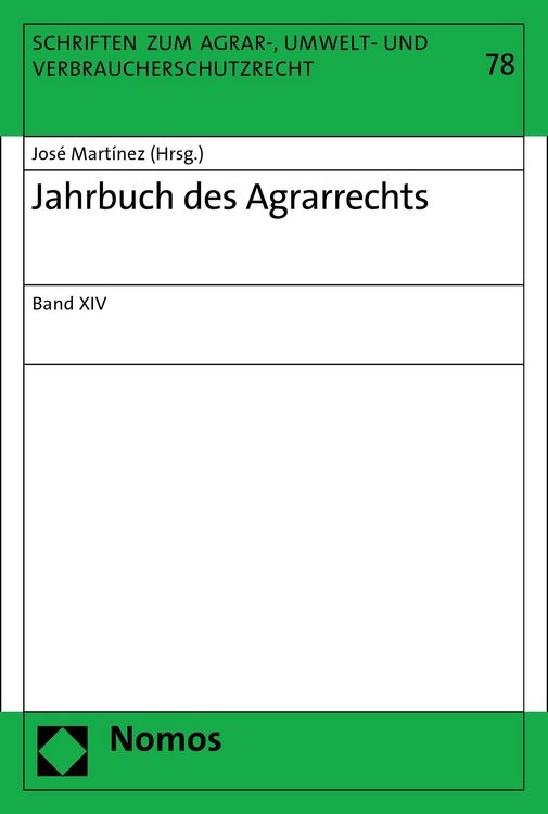 Produktbild: Jahrbuch des Agrarrechts
