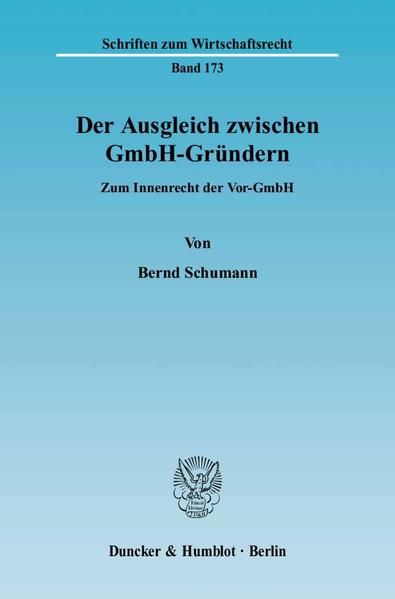 Produktbild: Der Ausgleich zwischen GmbH-Gr&uuml;ndern.
