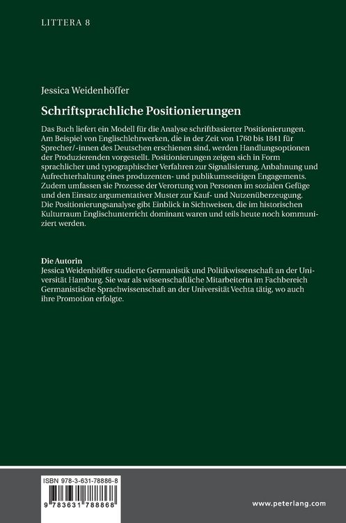 Produktbild: Schriftsprachliche Positionierungen
