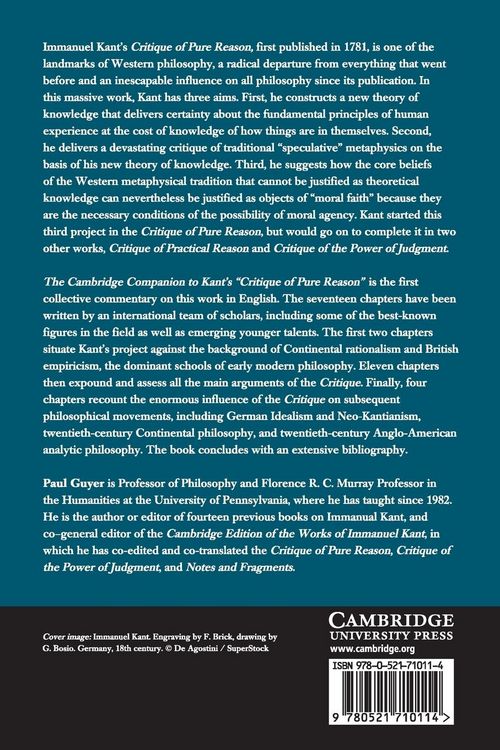 Produktbild: The Cambridge Companion to Kant's Critique of Pure Reason