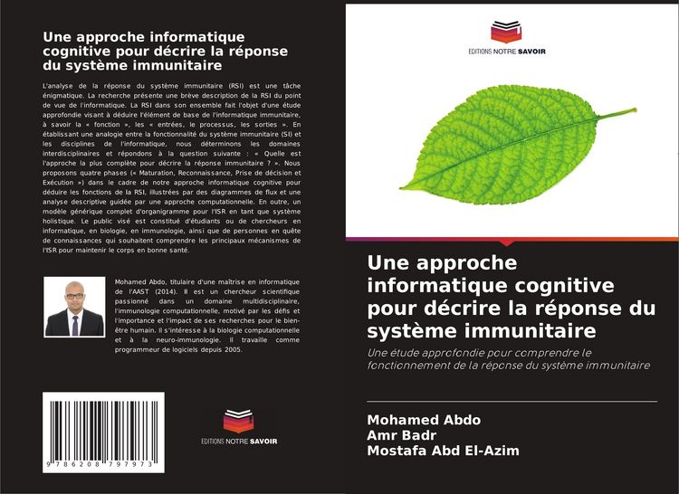 Produktbild: Une approche informatique cognitive pour d&eacute;crire la r&eacute;ponse du syst&egrave;me immunitaire