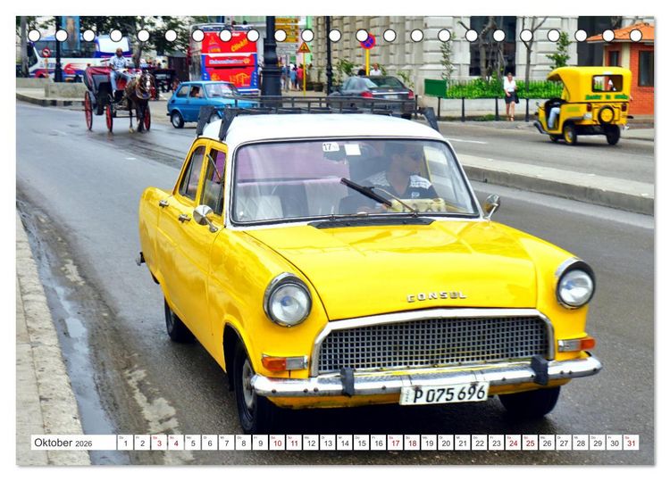 Produktbild: FORD CONSUL - Ein britischer Klassiker in Kuba (Tischkalender 2026 DIN A5 quer), CALVENDO Monatskalender