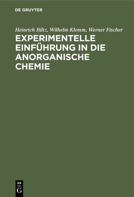 Produktbild: Experimentelle Einf&uuml;hrung in die anorganische Chemie