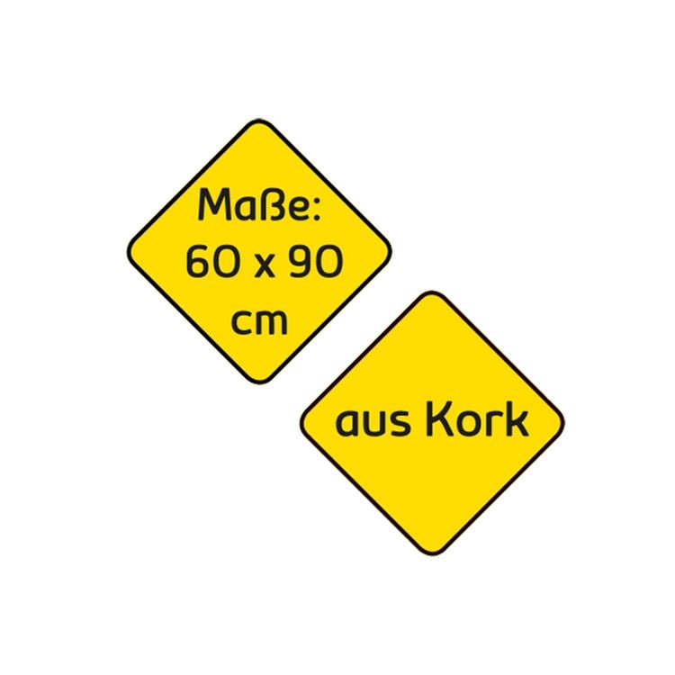 Produktbild: Idena Pinnwand mit Zubeh&ouml;r aus Kork 60x90cm