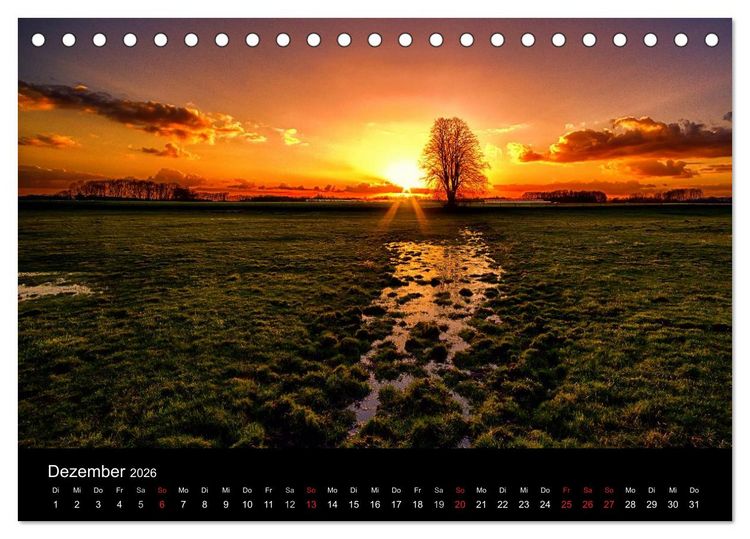 Produktbild: Die Farben des Niederrheins (Tischkalender 2026 DIN A5 quer), CALVENDO Monatskalender