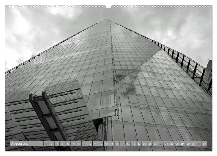 Produktbild: London in Schwarz-Wei&szlig; (Wandkalender 2026 DIN A2 quer), CALVENDO Monatskalender
